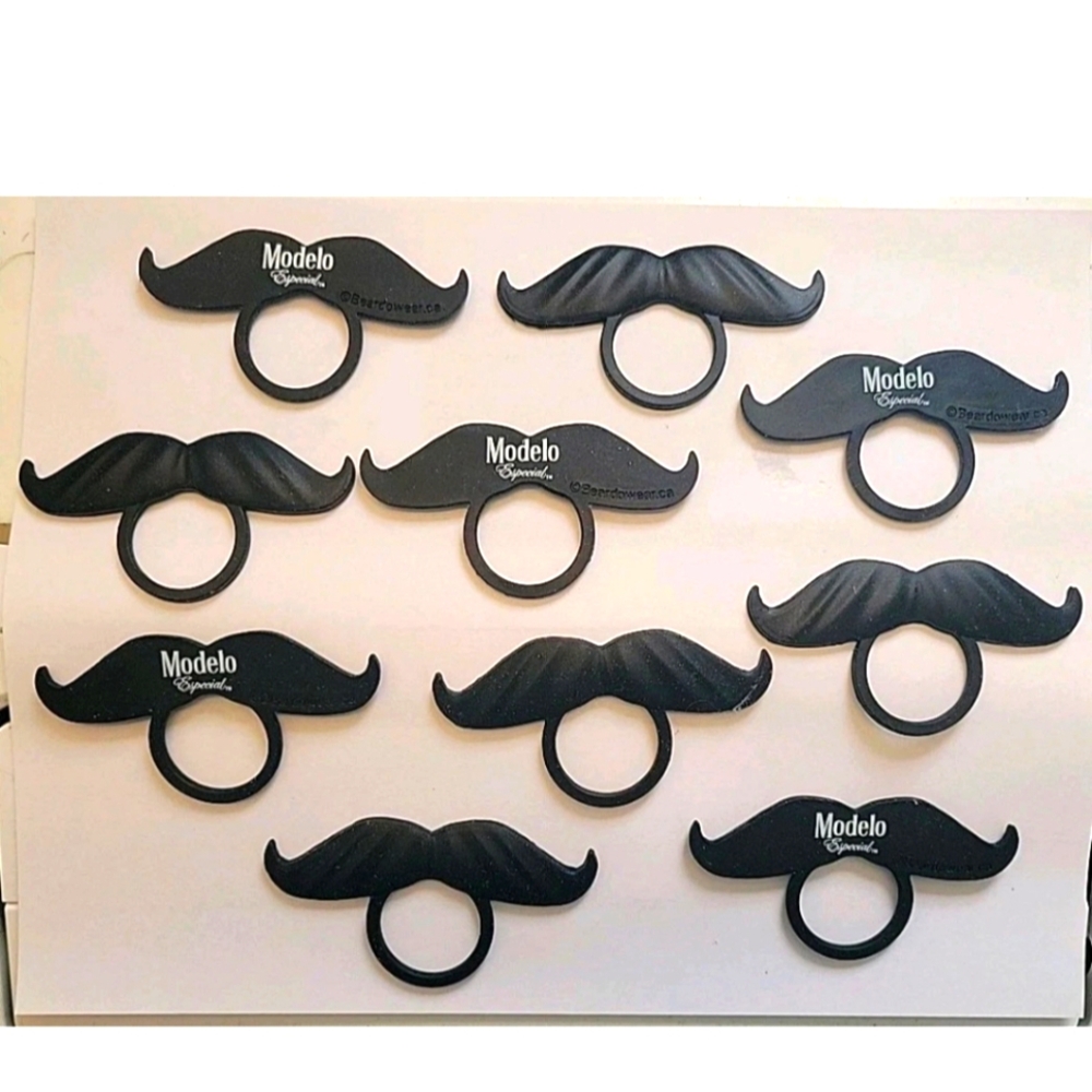 MODELO ESPECIAL BEER BOTTLE TOPPER MUSTACHE MOUSTACHES PARTY BAR BOY BABY SHOWER
